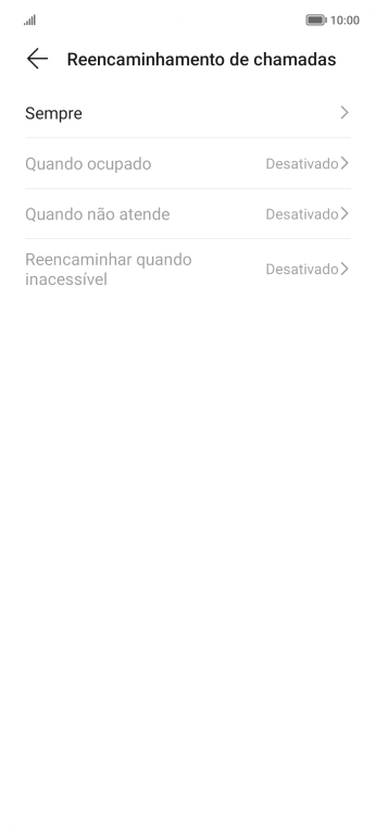 Prima o tipo de desvio pretendido.
