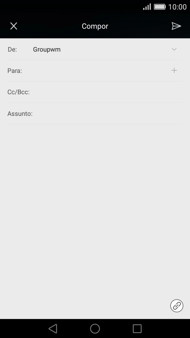 Prima Para: e introduza as primeiras letras do nome do destinatário.