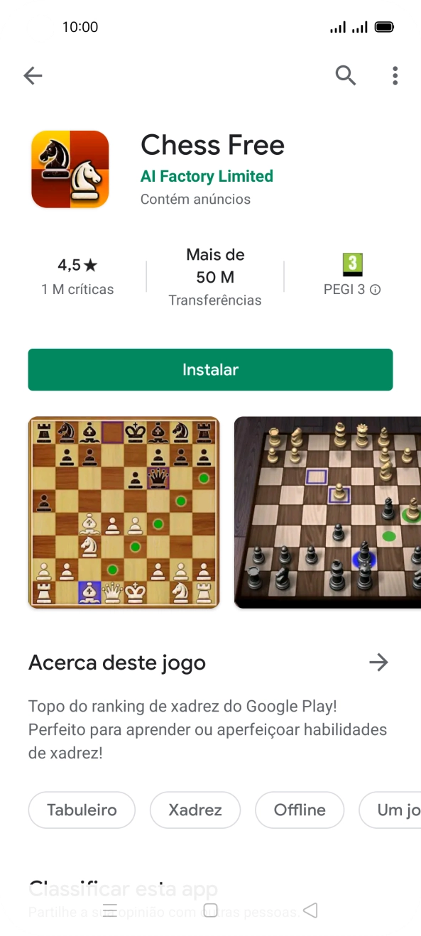 Prima Instalar e siga as indicações no ecrã para instalar a app.