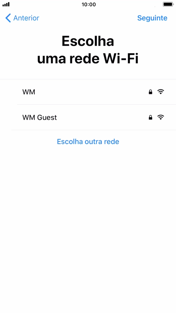 Prima a rede Wi-Fi pretendida.