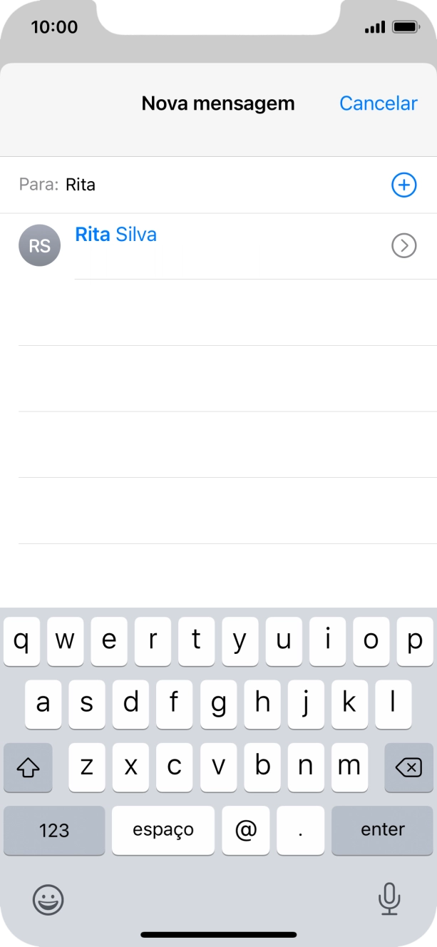 Prima o contacto pretendido.