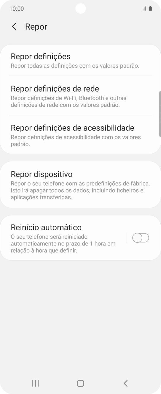 Prima Repor dispositivo.