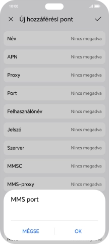 Írd be azt, hogy 8080, és válaszd az OK lehetőséget.