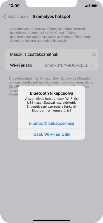 Amennyiben ki van kapcsolva a Wi-Fi, válaszd a Csak Wi-Fi és USB lehetőséget.