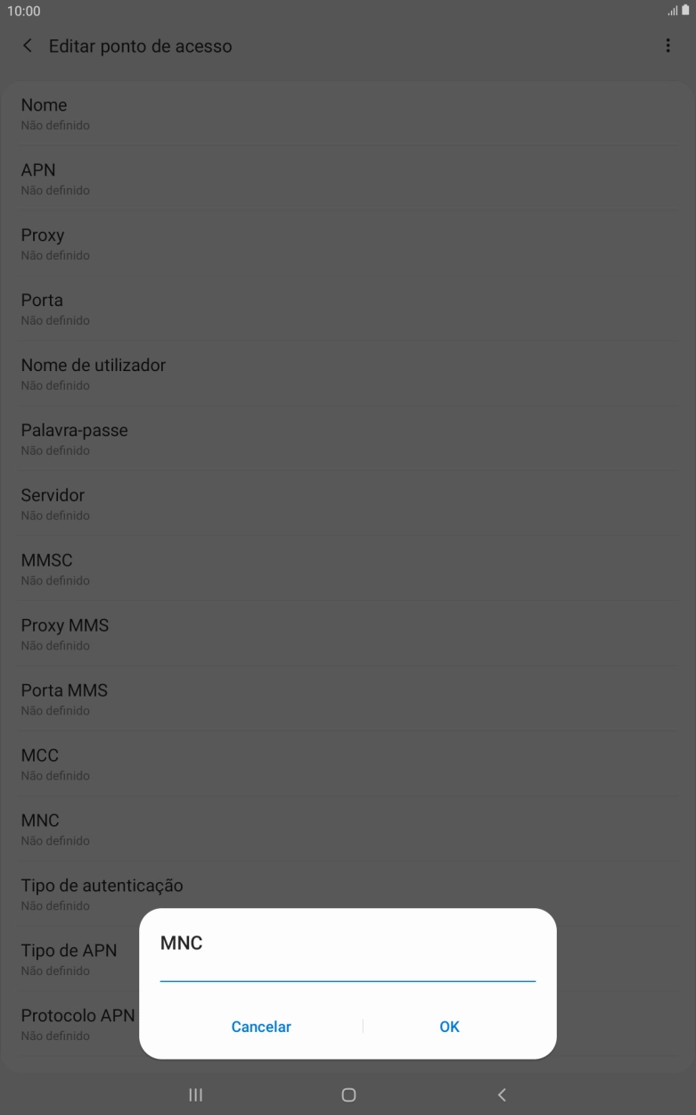 Introduza 01 e prima OK.