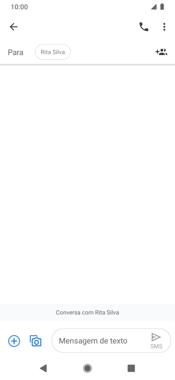 Prima o campo de escrita e escreva o texto da sua mensagem multimédia.