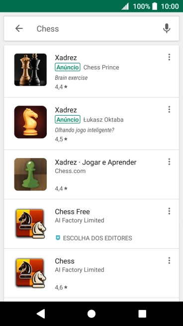 Prima a app pretendida.