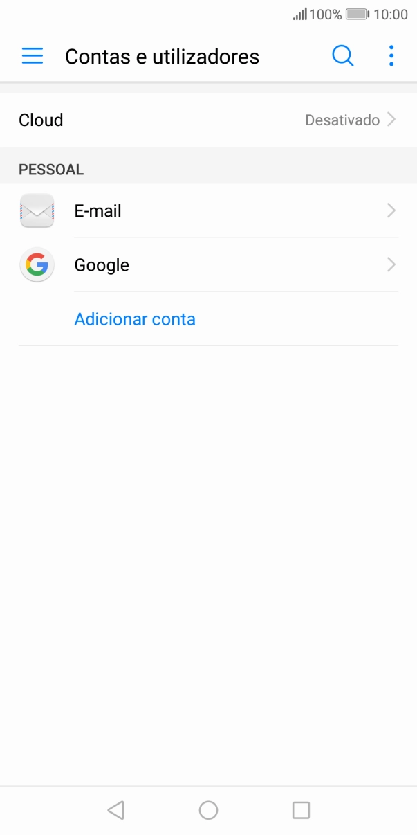 Prima o ícone de menu.