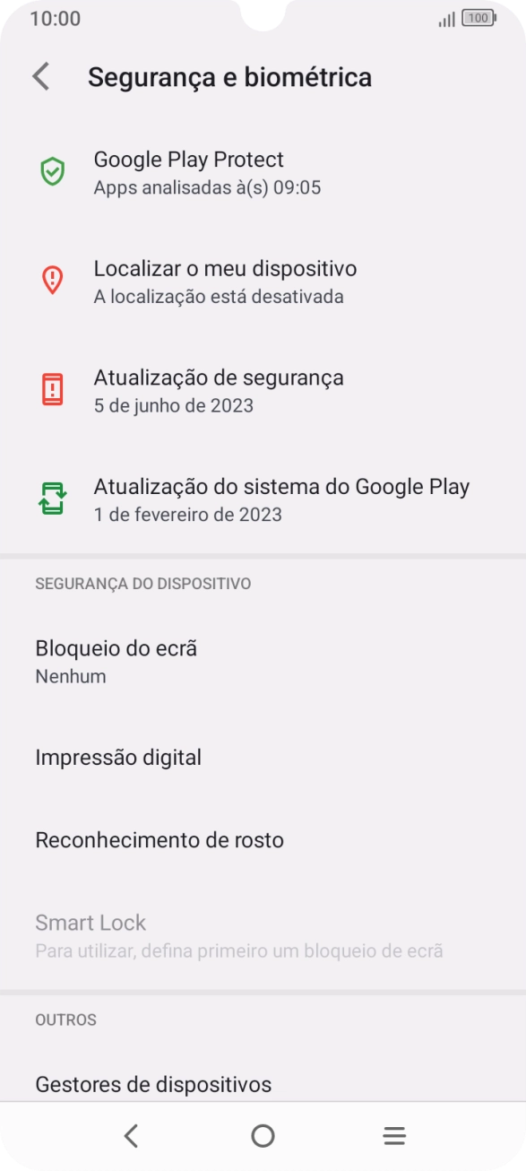 Prima a tecla de início para terminar e voltar ao ecrã inicial.