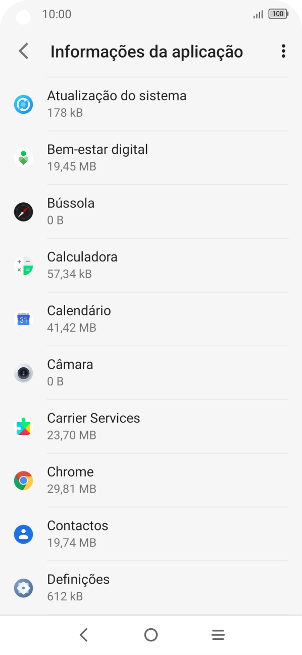 Prima a app pretendida.