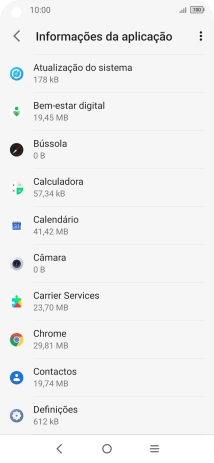 Prima a app pretendida.