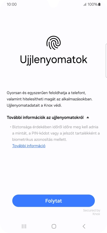 Válaszd a Folytat lehetőséget.