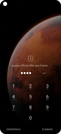 Se solicitado, deve introduzir o código PIN e premir o ícone para aceitar.