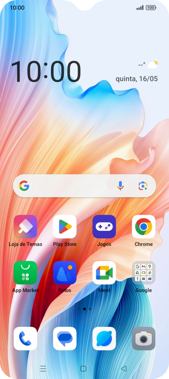 Prima o ícone de telefone.