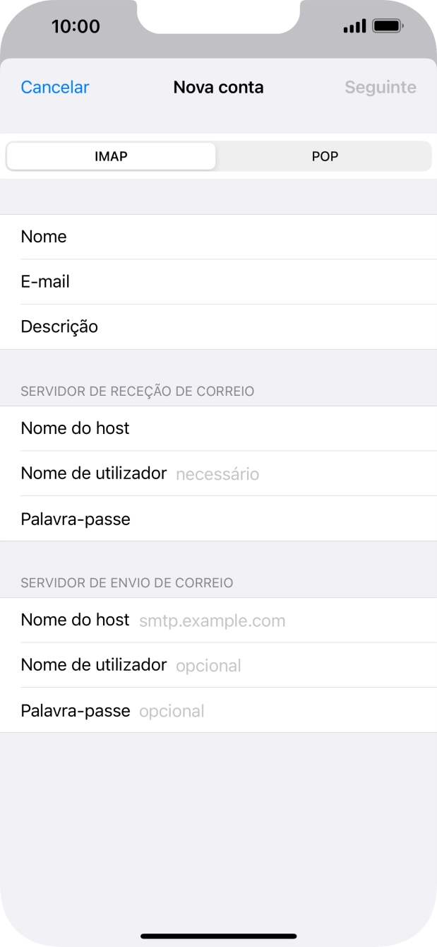 Prima Nome de utilizador e introduza o nome de utilizador da sua conta de e-mail na Vodafone.