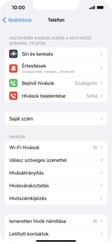 Válaszd a Hívásvárakoztatás lehetőséget.