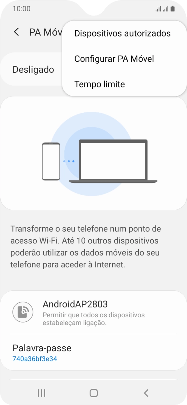 Prima Configurar PA Móvel.