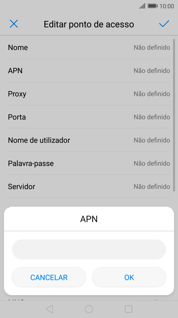 Introduza net2.vodafone.pt e prima OK.