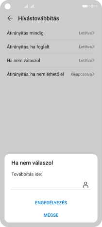 Írd be azt, hogy +36709090999, és válaszd az ENGEDÉLYEZÉS lehetőséget.