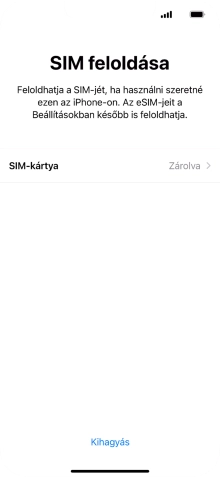 Válaszd a SIM-kártya lehetőséget.