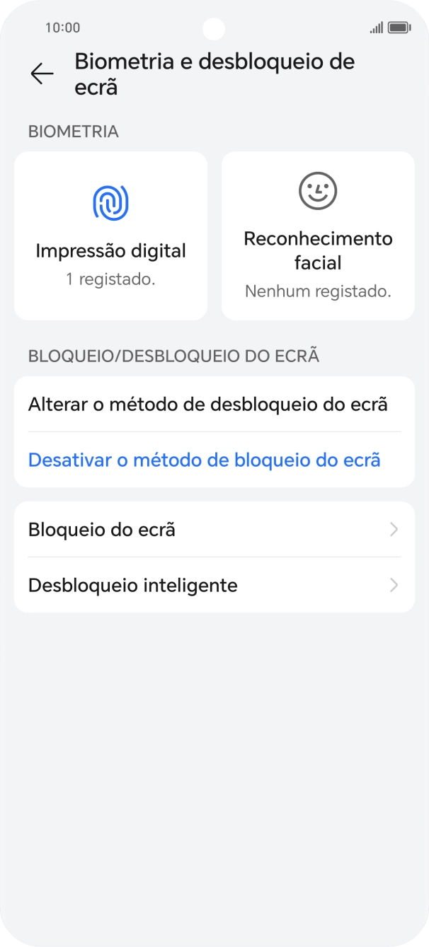 Prima Desativar o método de bloqueio do ecrã e introduza o código adicional de bloqueio do telefone que criou anteriormente.