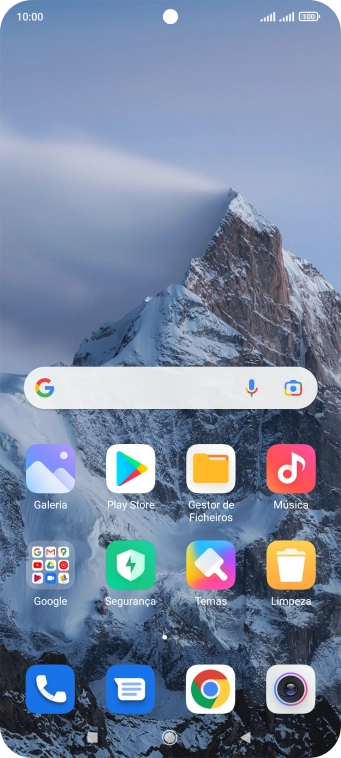 Prima o ícone de telefone.