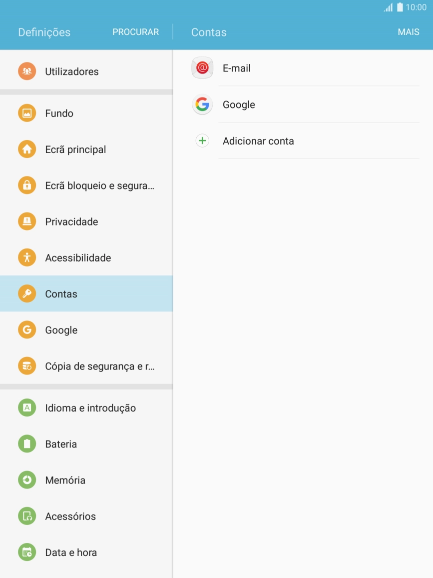 Prima a tecla de início para voltar ao ecrã inicial.