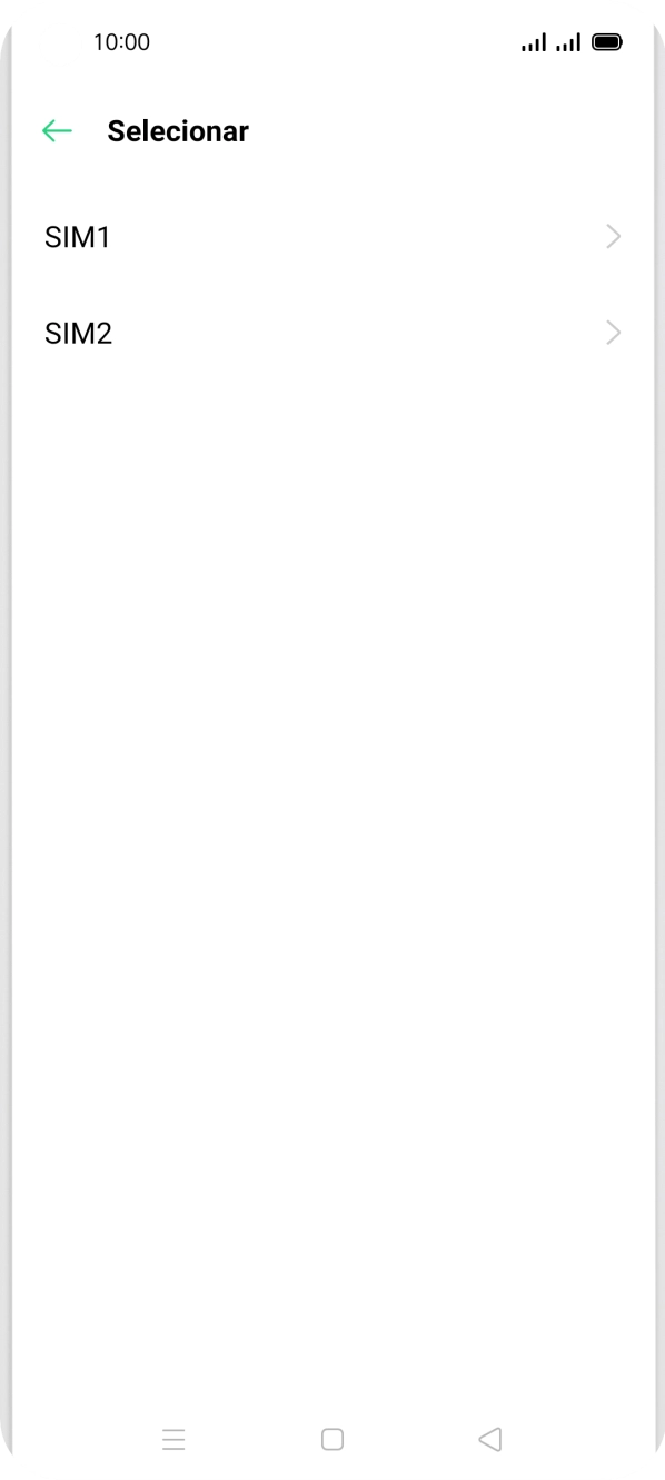 Prima o cartão SIM pretendido.