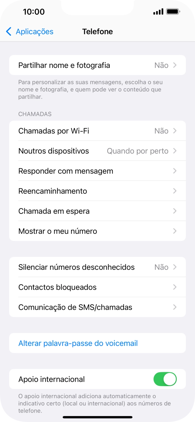 Prima Mostrar o meu número.