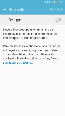 Prima o indicador para ativar a função.