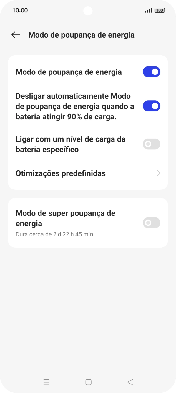 Prima a tecla de início para terminar e voltar ao ecrã inicial.