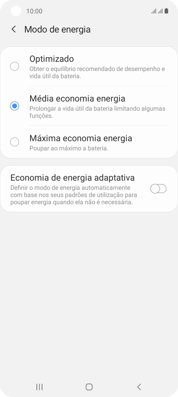 Prima a tecla de início para terminar e voltar ao ecrã inicial.