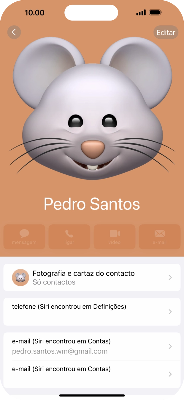 Para voltar ao ecrã inicial, deslize o dedo de baixo para cima a partir da base do ecrã.