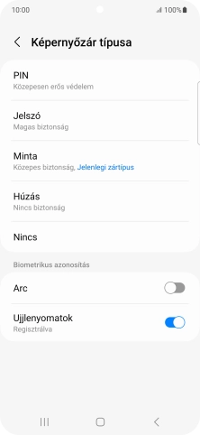 Válaszd a Nincs lehetőséget.