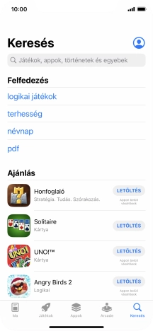 Kattints a keresés mezőre, és írd be a keresett alkalmazás nevét vagy tárgykörét.