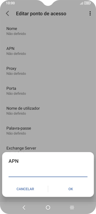 Introduza net2.vodafone.pt e prima OK.