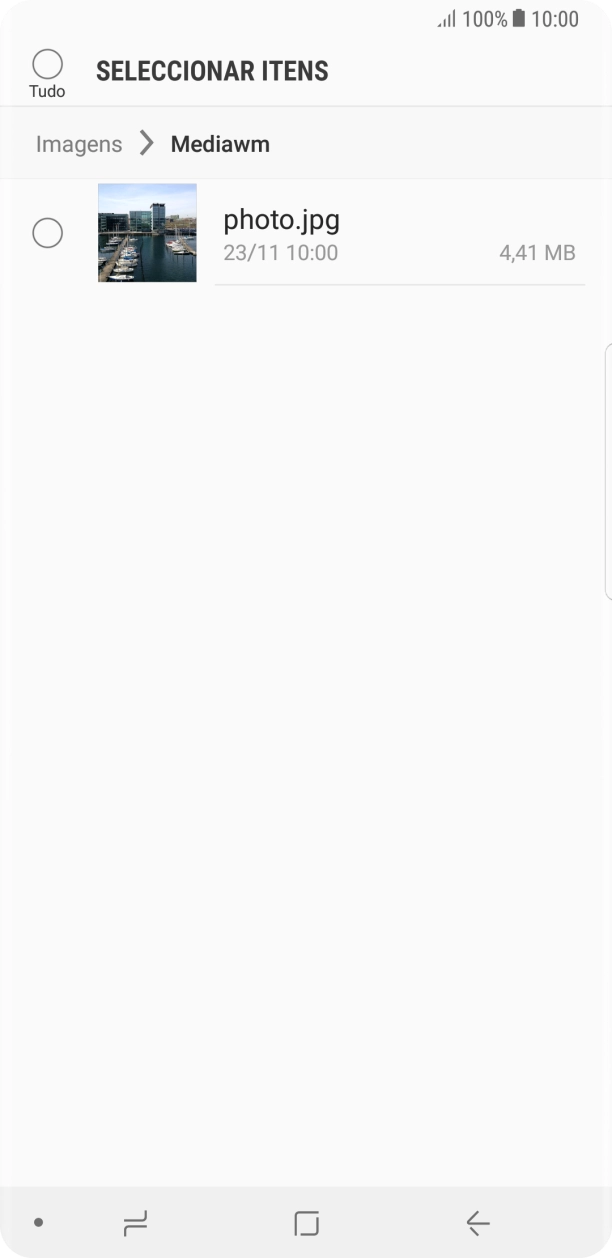 Prima o ficheiro pretendido.