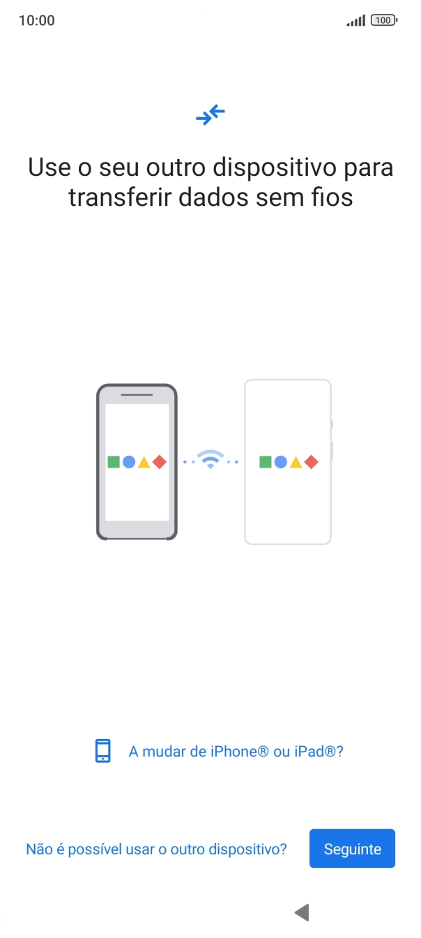 Siga as indicações no ecrã para transferir conteúdo de outro telefone.