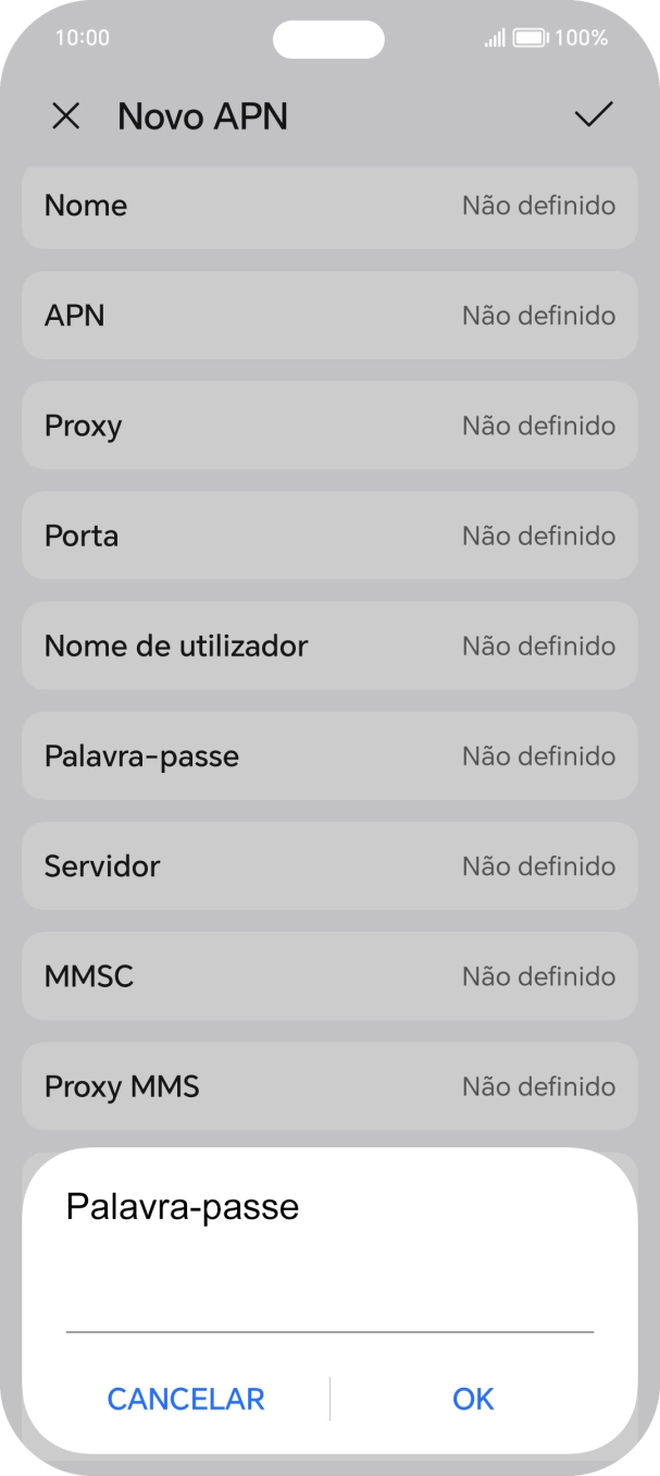 Introduza vodafone e prima OK.