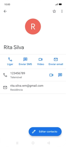 Prima o ícone de chamada ao lado do número pretendido.