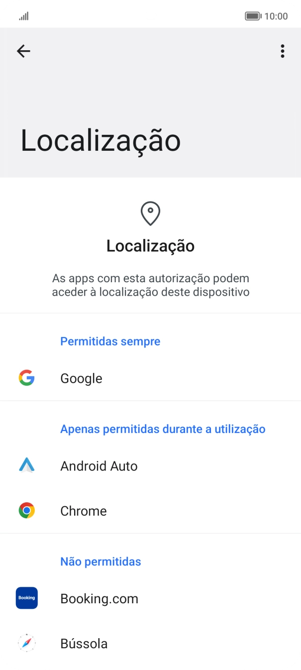 Prima a app pretendida.