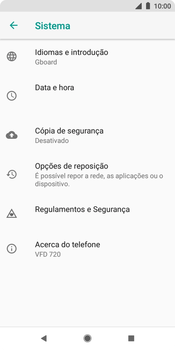 Prima Acerca do telefone.
