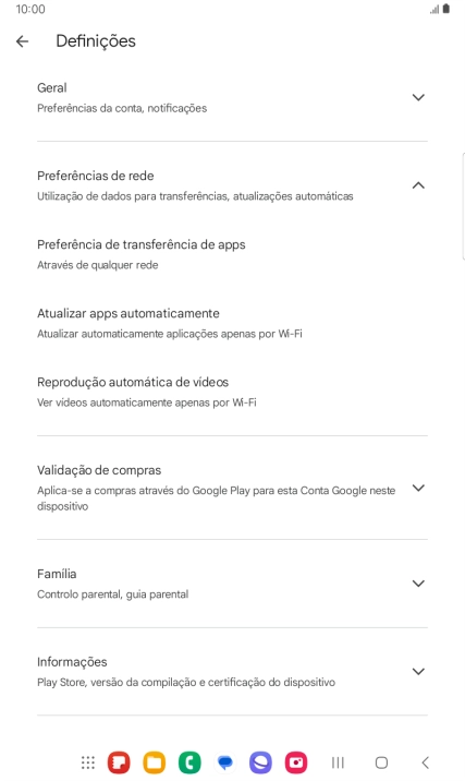 Prima Atualizar apps automaticamente.