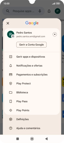 Prima Gerir apps e dispositivos.