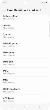 Válaszd az MMS-port lehetőséget.