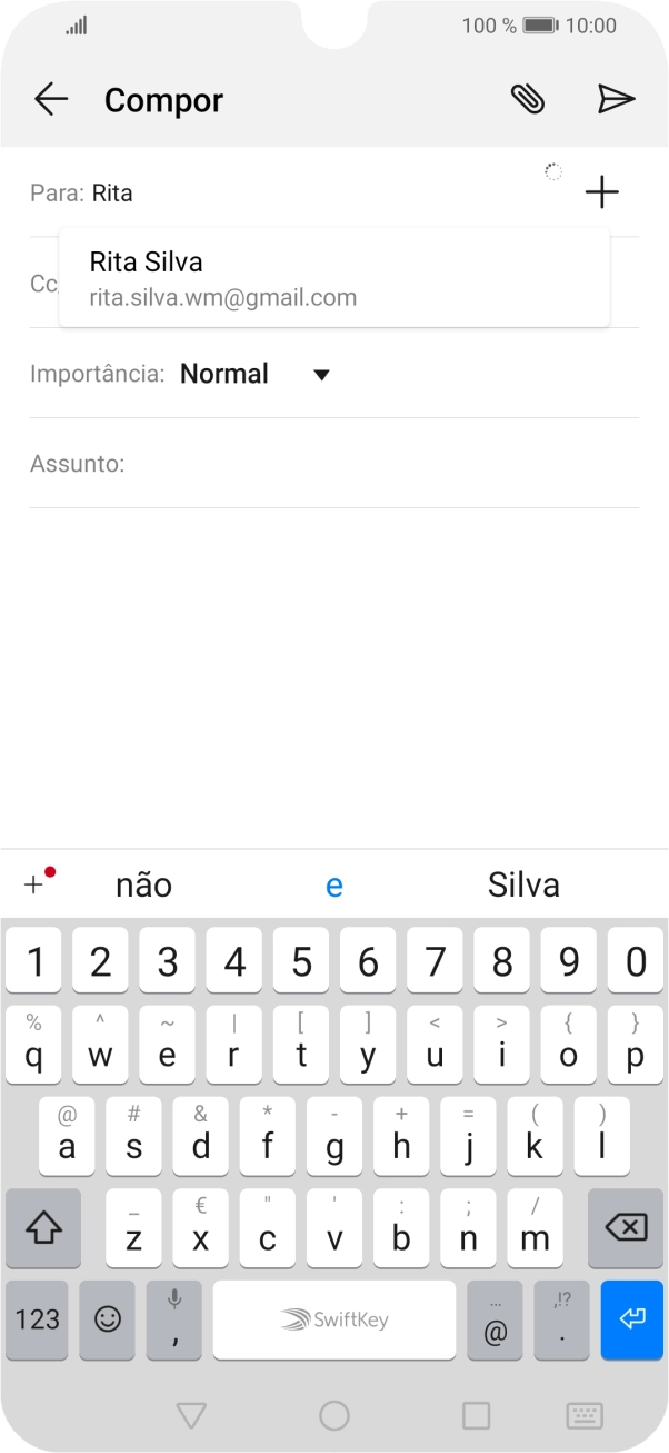 Prima o contacto pretendido.