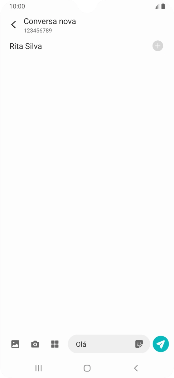 Prima o ícone de imagens.