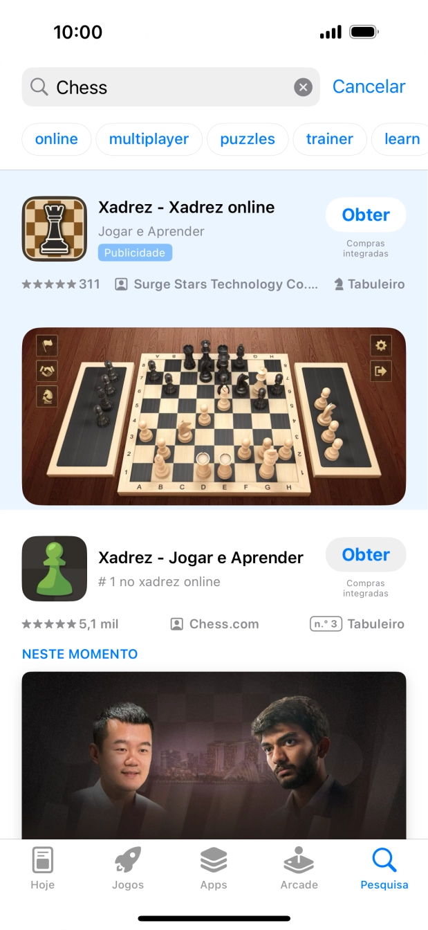 Prima a app pretendida.