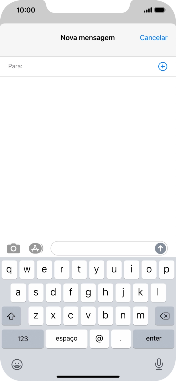 Prima Para: e introduza as primeiras letras do nome do destinatário.