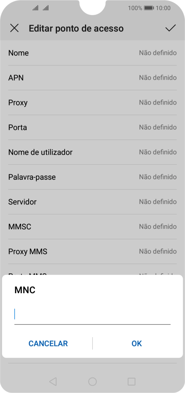 Introduza 01 e prima OK.